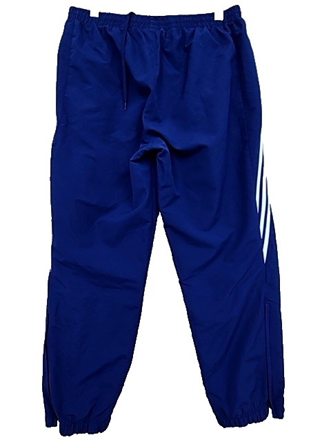 Adidas Unisex Navy Three Stripes Track Pants Size L Tapered