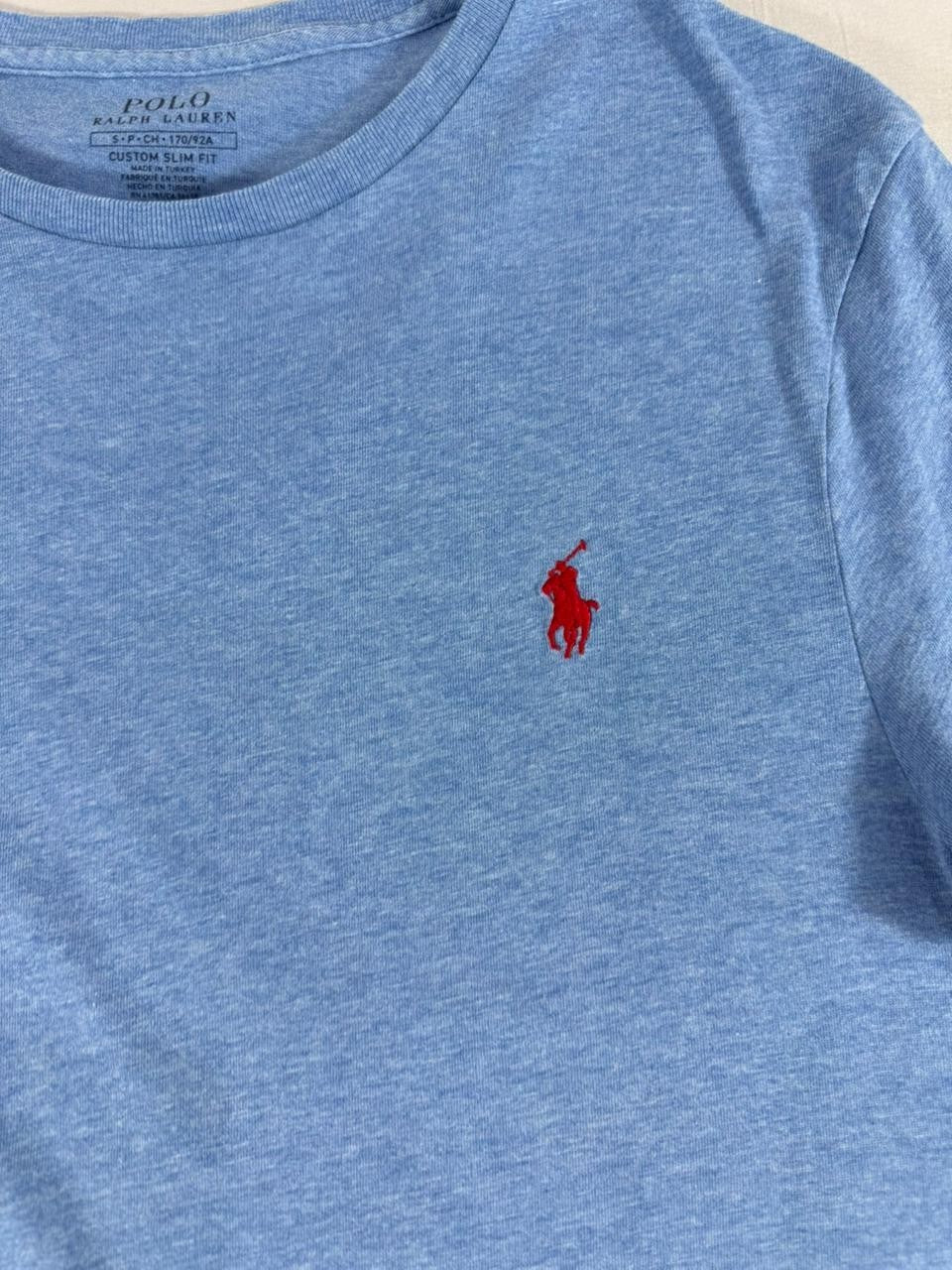 Polo Ralph Lauren Custom Slim Fit T-Shirt Men's S Blue Cotton Crew Neck