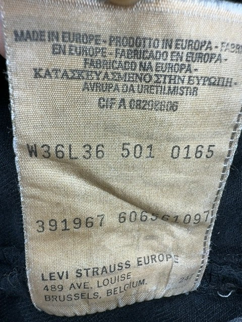 Levi's Men's 501 Straight Dark Wash Jeans W36 L36