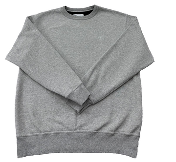 Champion Men's Gray Crewneck Fleece Sweatshirt Size M Regular