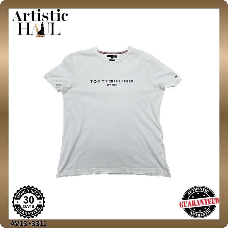 Tommy Hilfiger Men White T-Shirt size XL product image 1