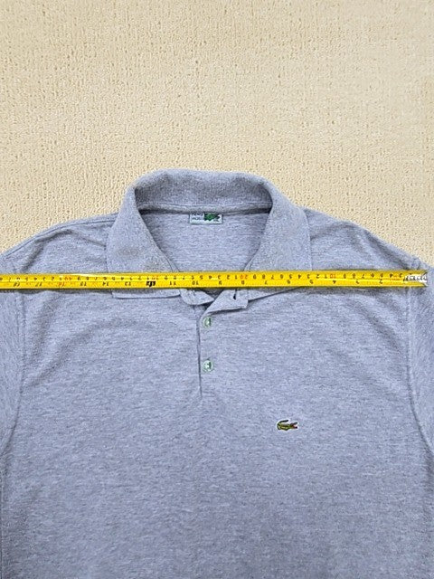 Lacoste Gray XL Men's Short Sleeve Polo Shirt Croc Logo