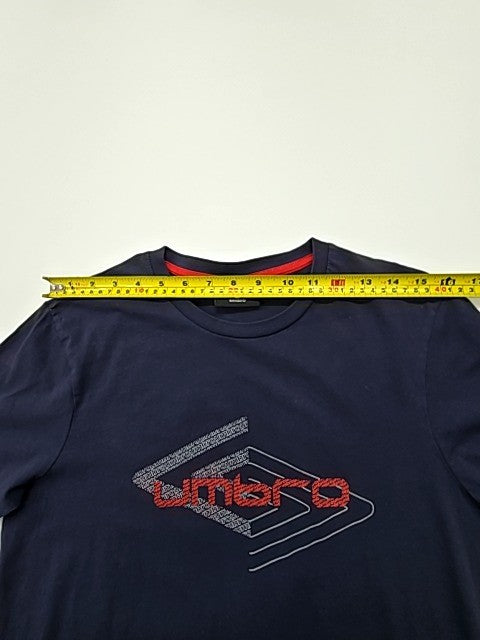 Umbro Boys Navy Graphic T-Shirt Kids S Crew Neck Cotton Regular