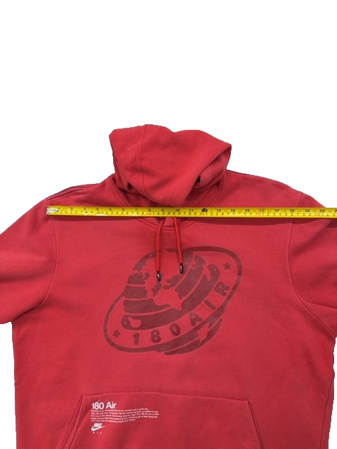 Nike Red Pullover Hoodie Men's Large Cotton Hood