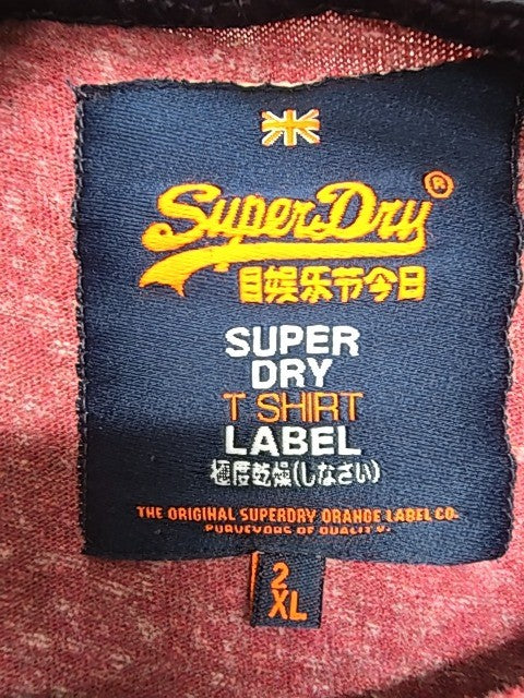 Superdry Men Burgundy Sports Graphic T-Shirt Size XL Regular Fit
