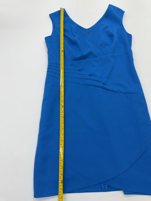 Pyko Women's Royal Blue Wrap Dress Size 42 Sleeveless V-Neck