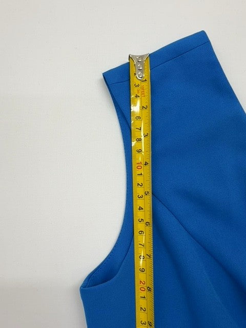 Pyko Women's Royal Blue Wrap Dress Size 42 Sleeveless V-Neck