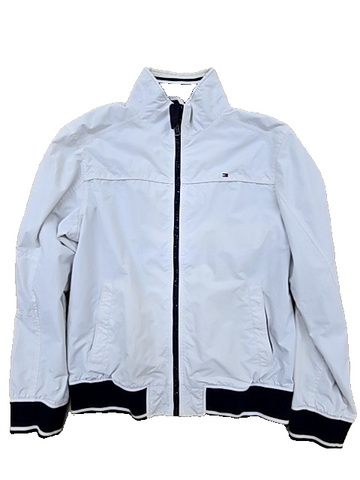 Tommy Hilfiger Women's White Windbreaker Jacket XL US Zip