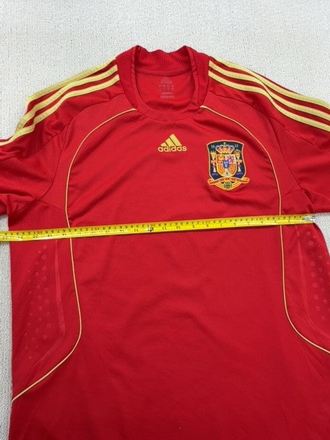 Adidas Men's Spain National Team Red Jersey Short Sleeve Climacool
