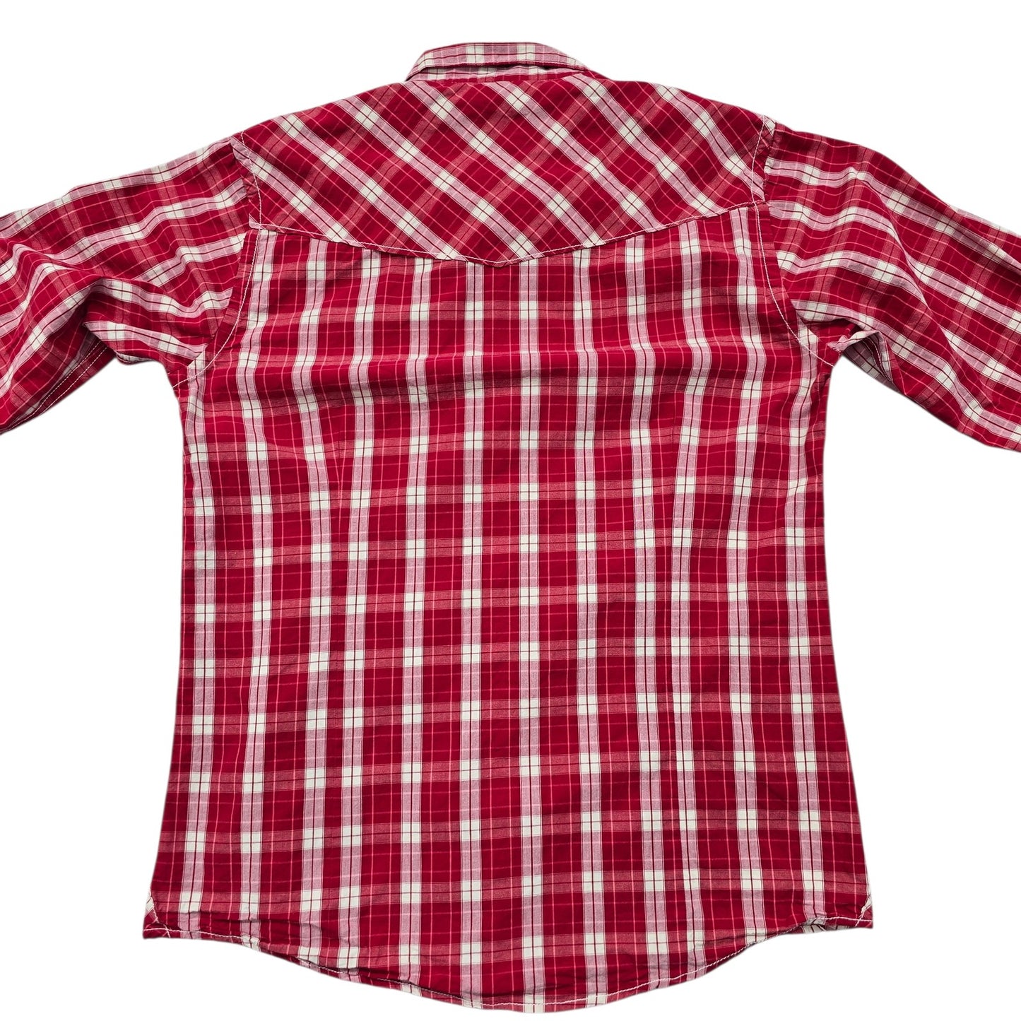 Peckott Heritage Plaid Long Sleeve Button-Up Shirt M Red/White