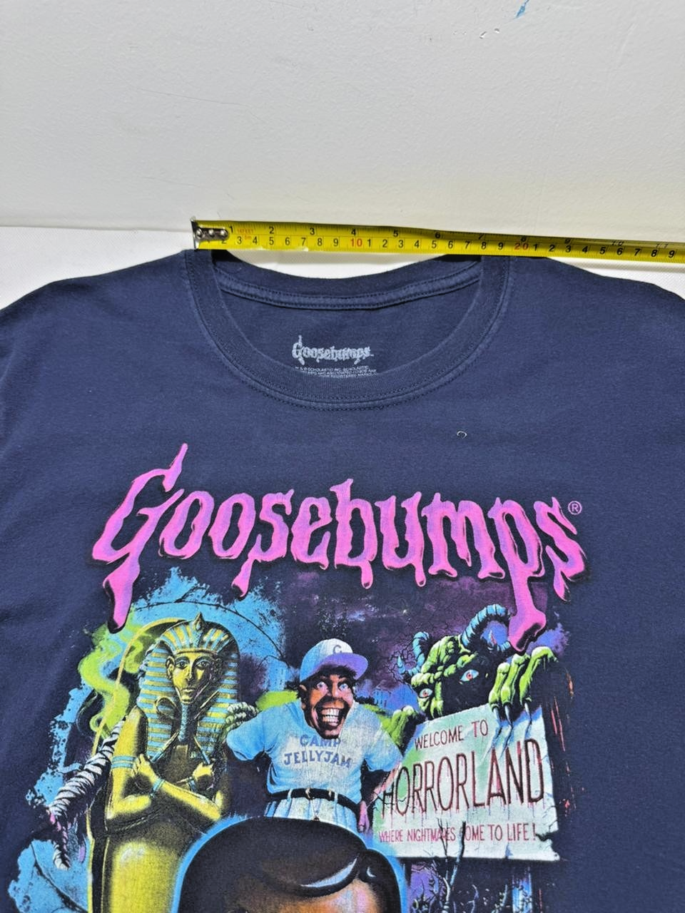 Goosebumps T-Shirt Men's Large Blue Welcome To Horror-Land Short Sleeve Tee