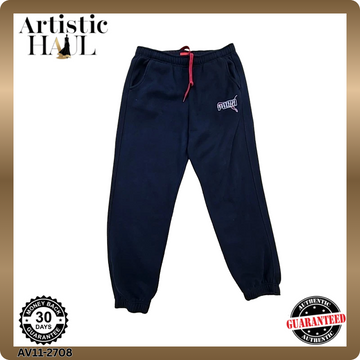 Puma Men's Navy Fleece Sweatpants Size L Regular Fit