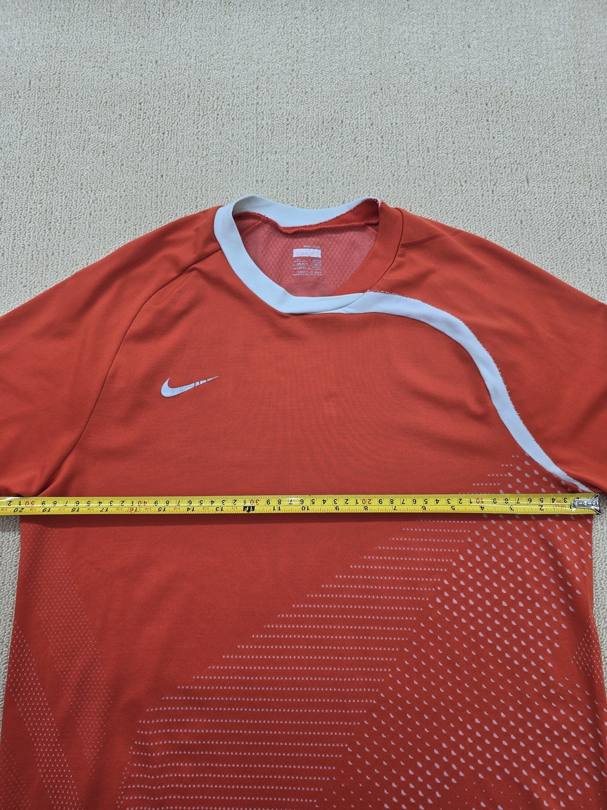 Nike Men's Red Soccer Jersey M Dri-FIT Short Sleeve
