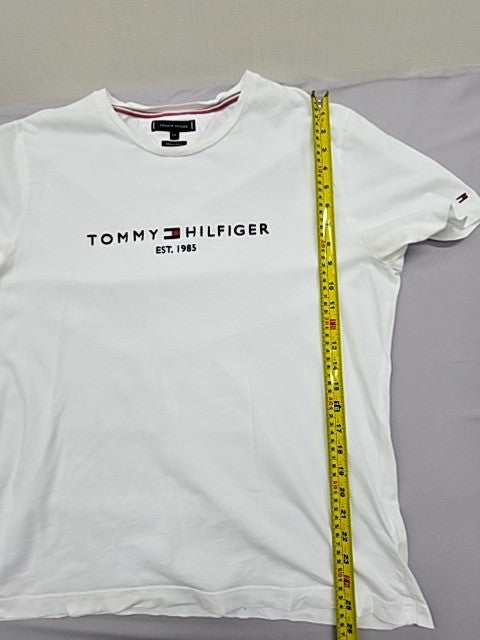 Tommy Hilfiger Men's Organic Cotton White T-Shirt XL Crewneck
