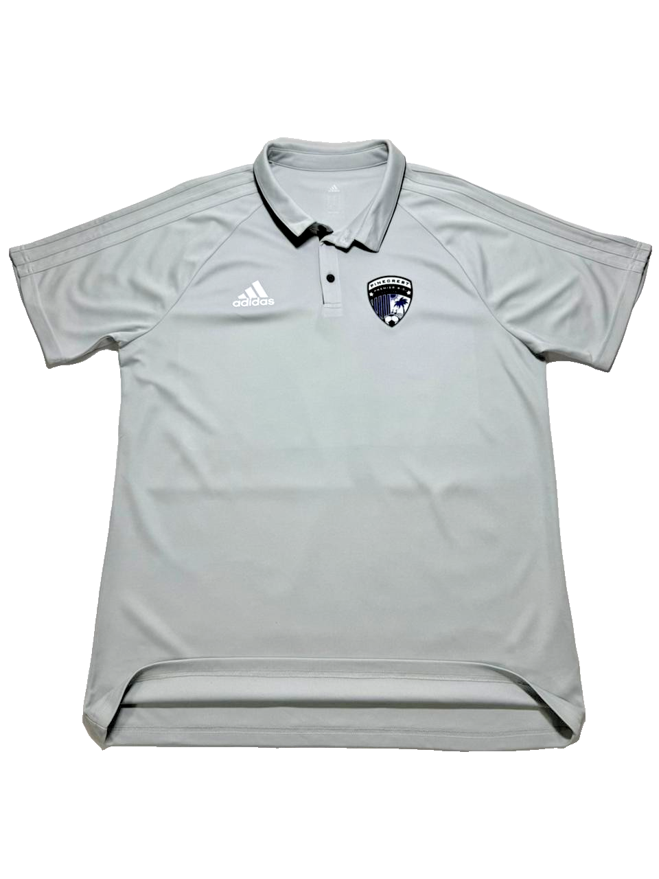 Adidas Grey Pinecrest Polo Shirt - Size XL