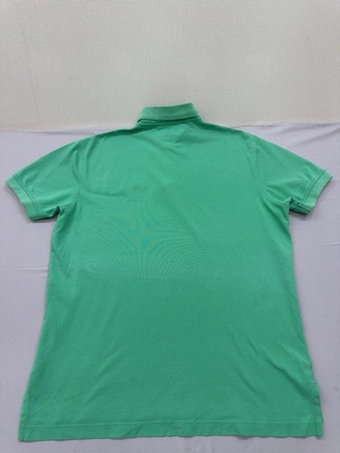 Tommy Hilfiger Men's Green Polo Shirt Size L 100% Cotton Short Sleeve