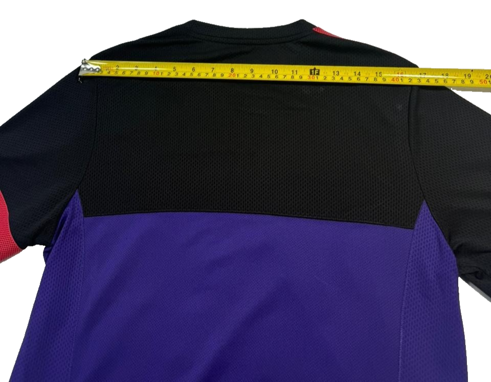 Nike Arsenal Purple Black Striped Training Shirt Fly Emirates Soccer Jersey S/M