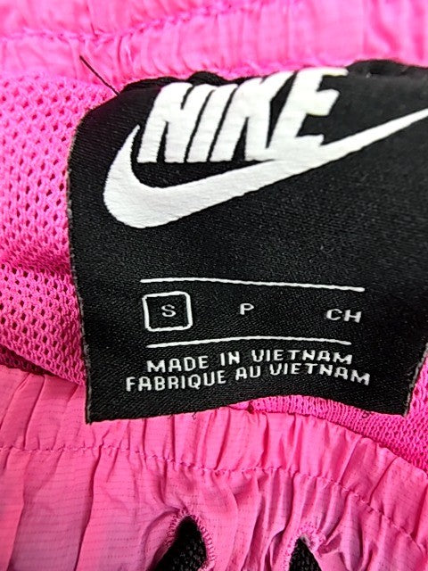 Nike Unisex Pink Black Stripe Nylon Sweatpants Size S
