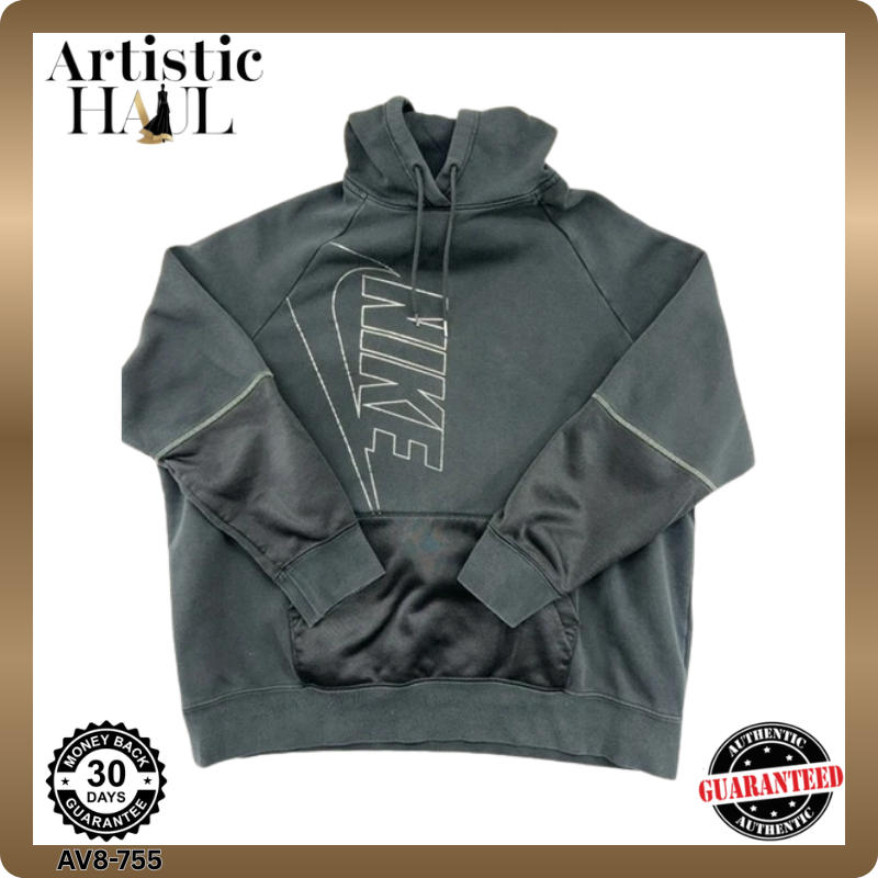 Nike Pullover Fleece Hoodie Grey M Unisex Adult Cotton/Poly