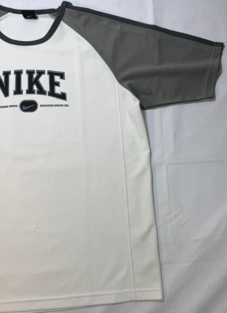 Nike Two-Tone Raglan Sleeve Tee White/Grey XXL Men