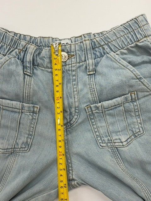 BOG Boys Light Blue Cargo Jeans L/25 Relaxed Fit Button Closure
