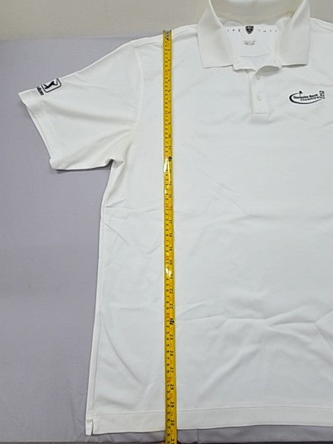 Nike Golf Unisex White Short Sleeve Polo Shirt Size TG Golf Pique