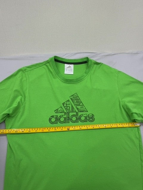 Adidas Men's Green Short Sleeve T-Shirt Size L Crew Neck