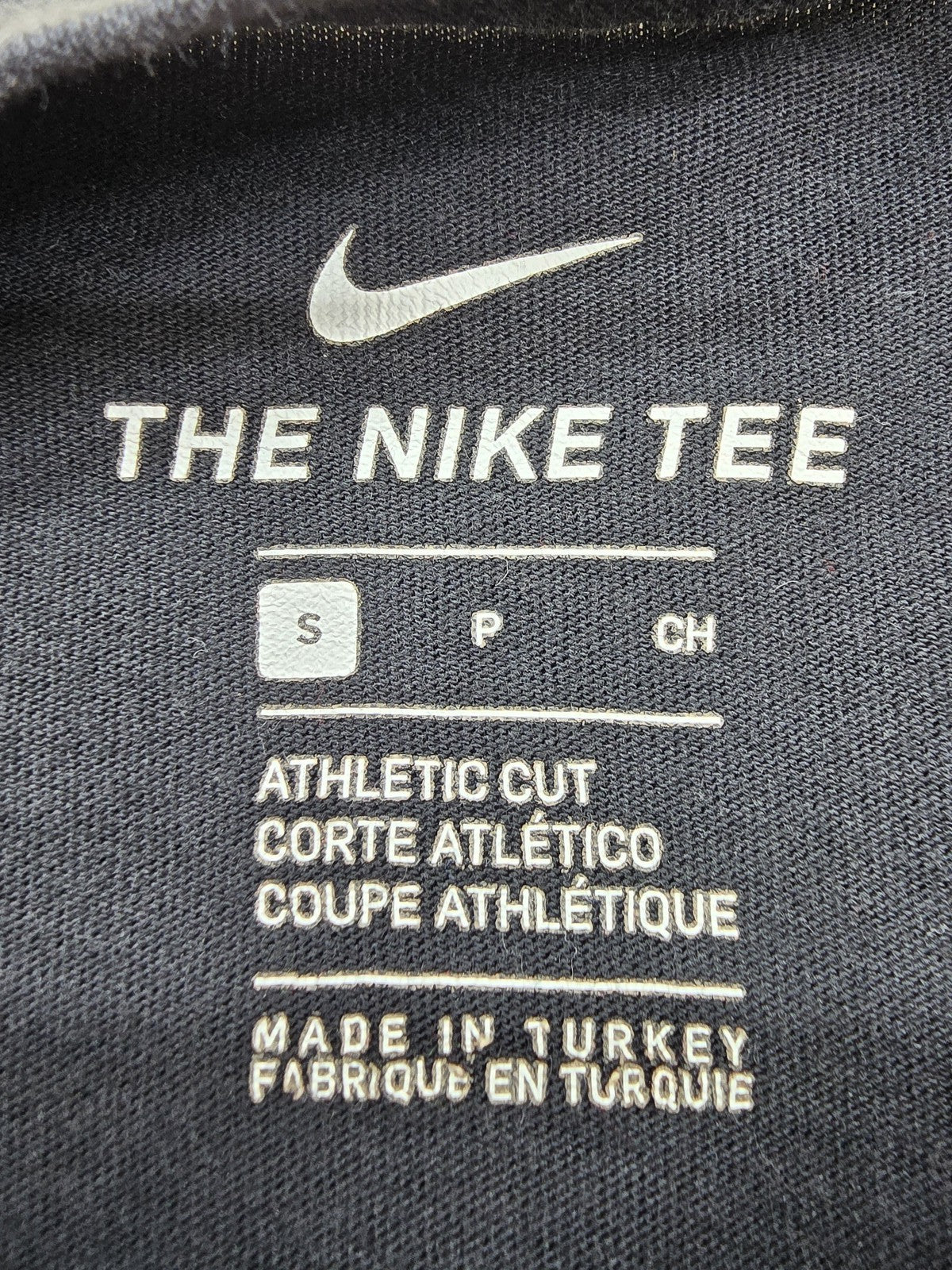 Nike Men's Black Athletic Fit S Short Sleeve 100% Cotton T-Shirt