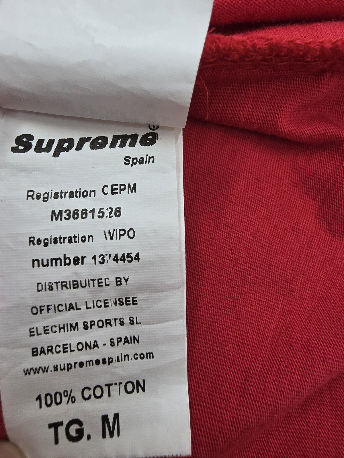 Supreme Box Logo Red T-Shirt M Short Sleeve 100% Cotton