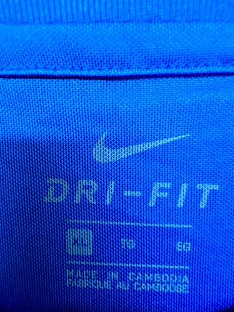 Nike Unisex Blue Dri-FIT Jersey Short Sleeve Crew Neck Size Regular