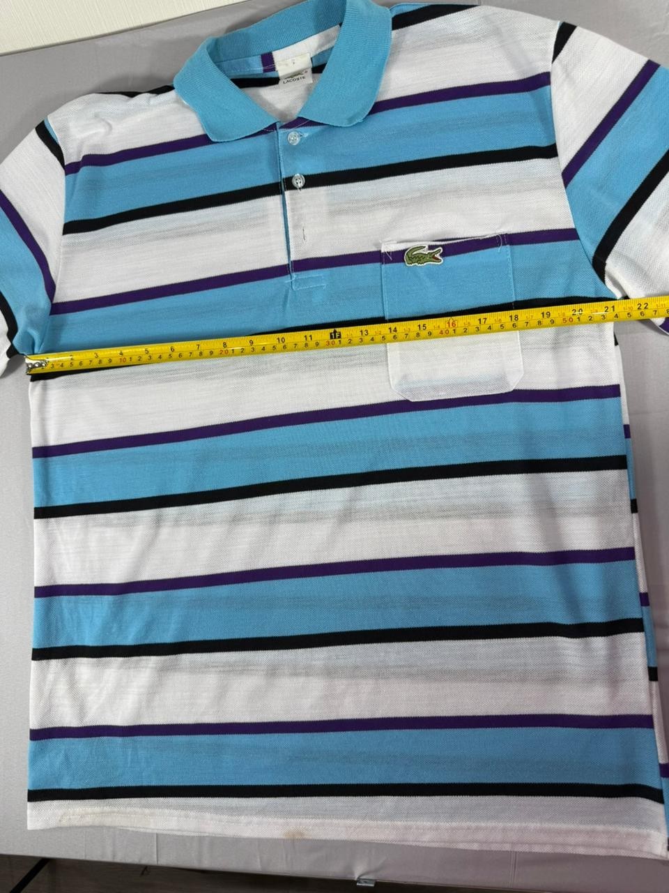 Lacoste Men's Medium Striped Polo Short Sleeve Cotton