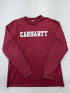 Carhartt Boys Burgundy Logo Long Sleeve T-Shirt Big Kid M Classic Fit