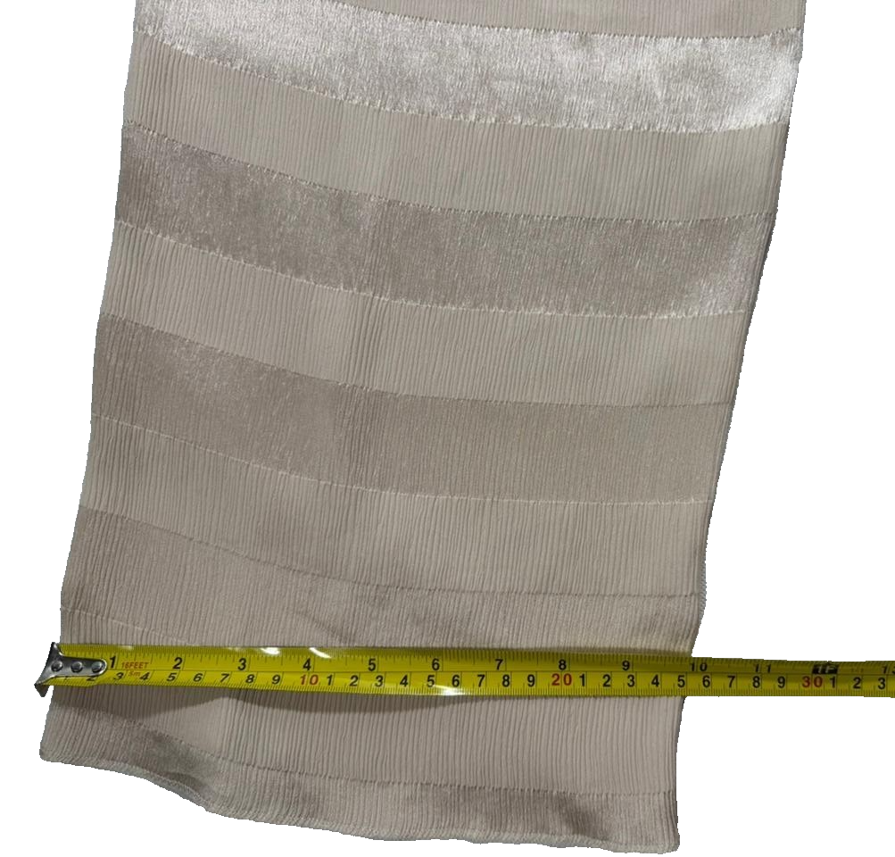 BNWT Giorgio Armani Women's Beige Striped Wide Leg Pants Size 42 Elastic Waist