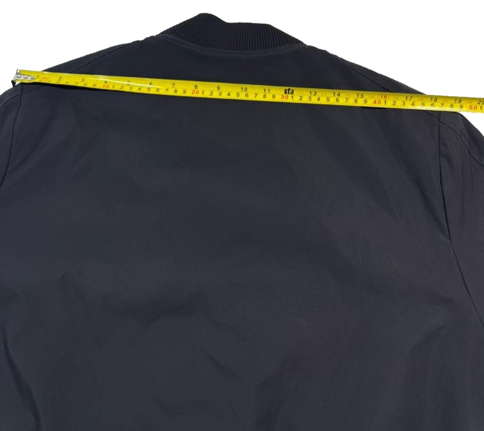 Liberto Men's Black Full Zip Bomber Jacket Polyester Size L