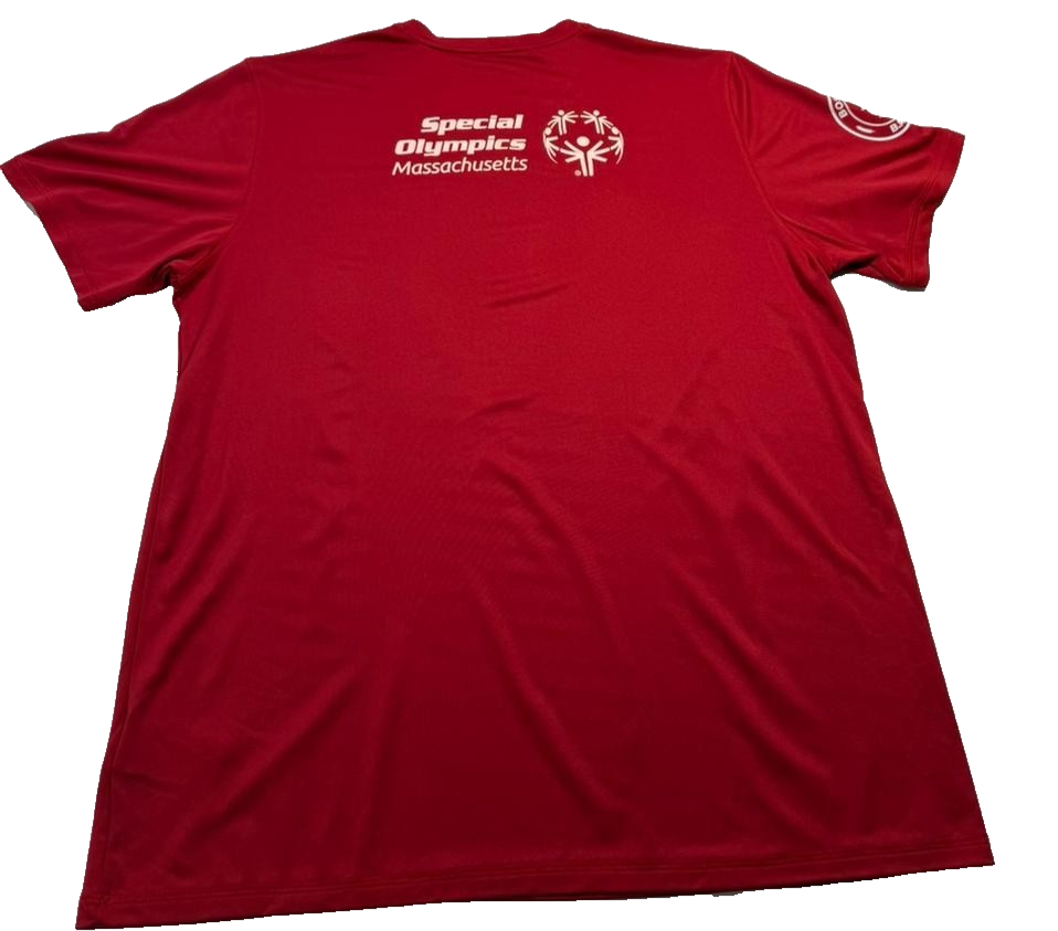 Adidas Run Boston 2025 Shirt Mens Xl Red Special Olympics Xtra Mile Marathon 5K