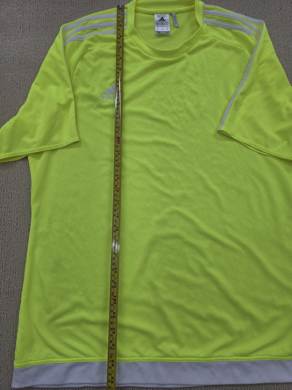 Adidas Climacool Solar Yellow Men's L Short Sleeve Jersey Athletic Fit
