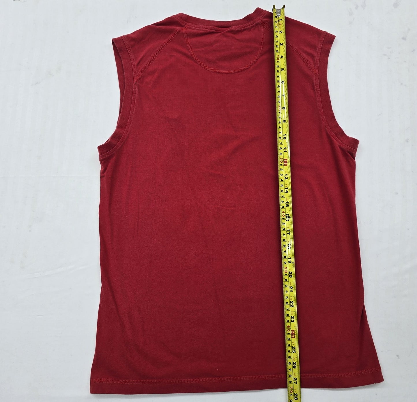 Nike Women's Red Sleeveless Tank Top Size M Cotton Crew Neck