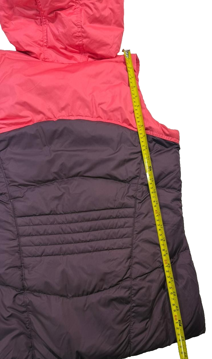 Adidas Women's Pink Purple Puffer Vest Gilet Full Zip Hooded Size M