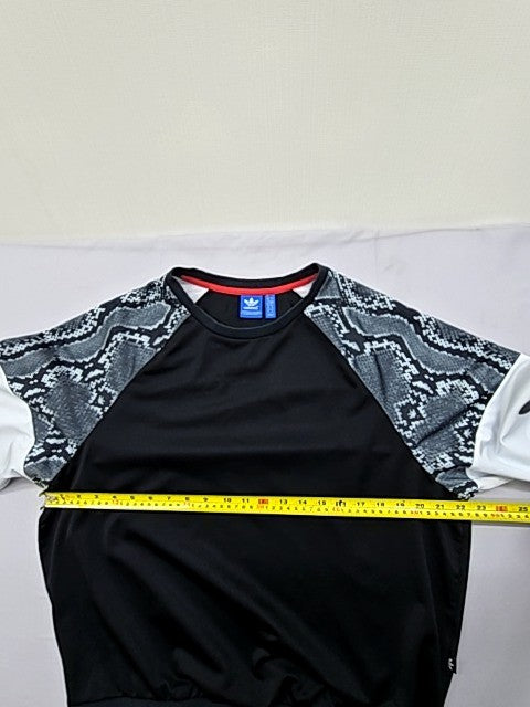 Adidas Originals Women's Snakeskin Print Crew Sweatshirt S Black/Grey/White