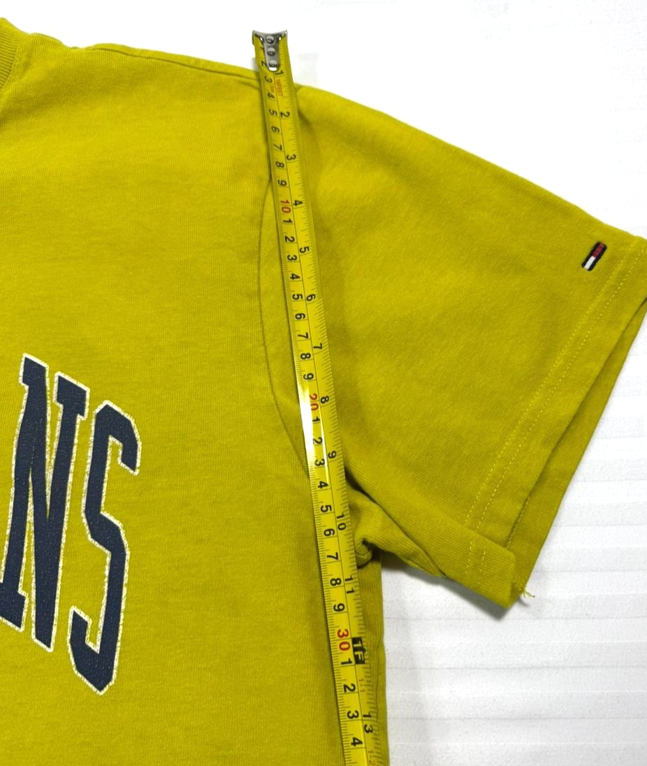 Tommy Hilfiger Tommy Jeans Big Logo Streetwear Yellow Tee - Size XL