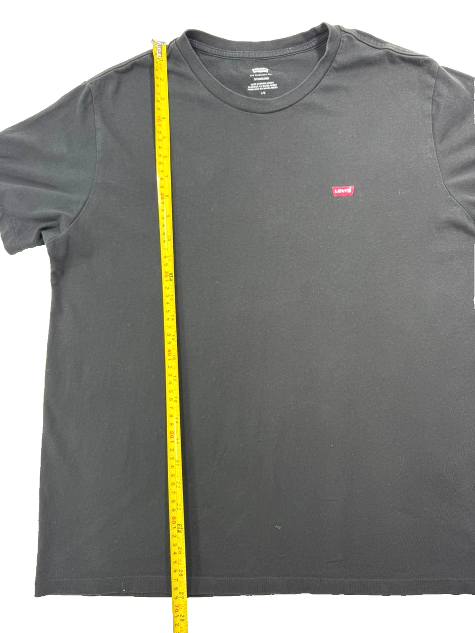 Levi'S Men's Original Logo T-Shirt In Black Cotton - Size L