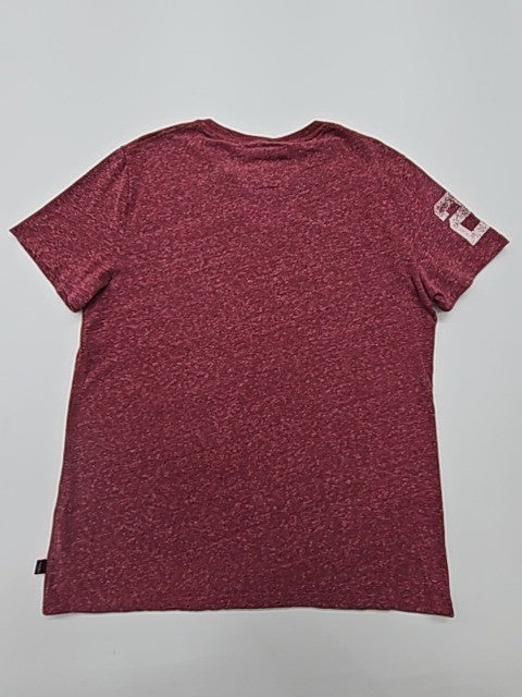 Superdry Men Burgundy Sports Graphic T-Shirt Size XL Regular Fit