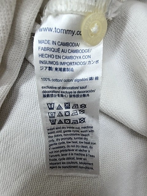 Tommy Hilfiger Men's White Dot Slim Fit Polo Shirt XXL Cotton