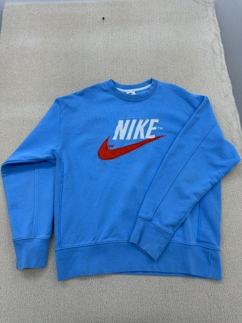 Nike Unisex Blue Sweatshirt – Size M, Long Sleeve, Crew Neck