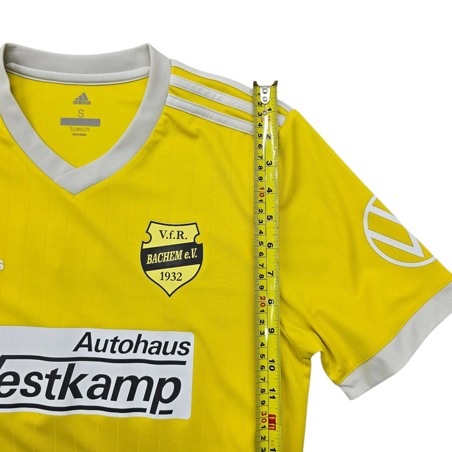 Adidas Men's Yellow Soccer Jersey Size S V-Neck Climalite