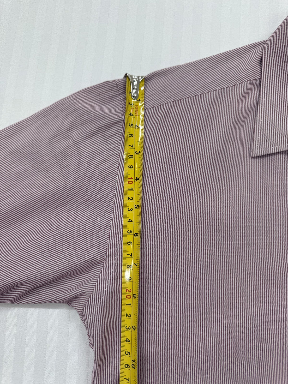 Valentino Rudy Mauve Striped L Long Sleeve Cotton Shirt Italy
