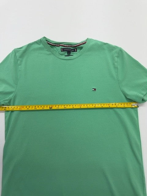 Tommy Hilfiger Men Green Slim Fit Organic Cotton Tee Shirt Size M
