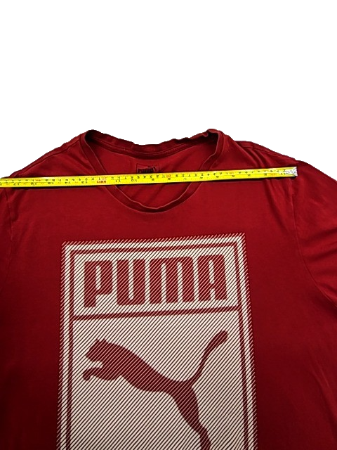 Puma Men's Red Short Sleeve T-Shirt XXL Regular Fit Crew Neck