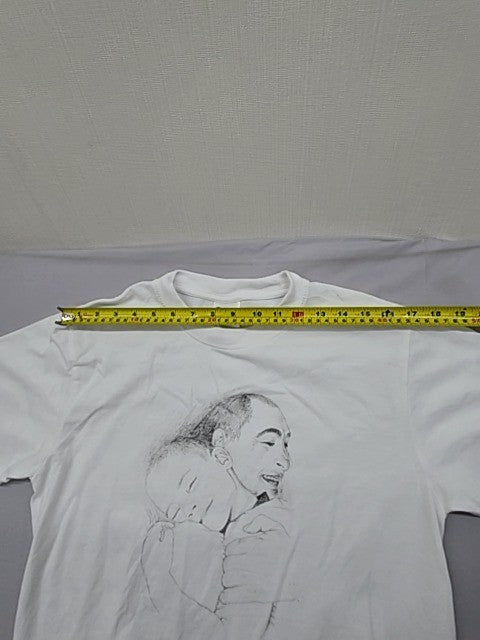 MALFINI Unisex White Cotton Crewneck T-Shirt Size M Classic 101