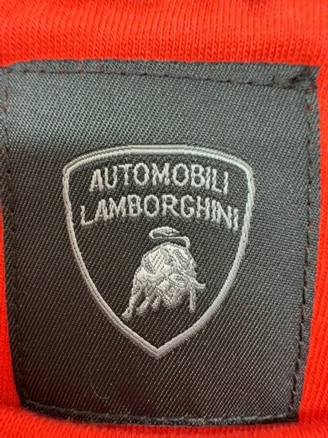 Lamborghini Red Logo T-Shirt Men's M Short Sleeve Crew Neck B3XWBTZ-3043